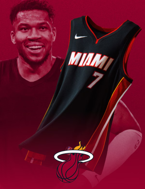 Giannis Antetokounmpo Miami Heat Number 7 Jersey