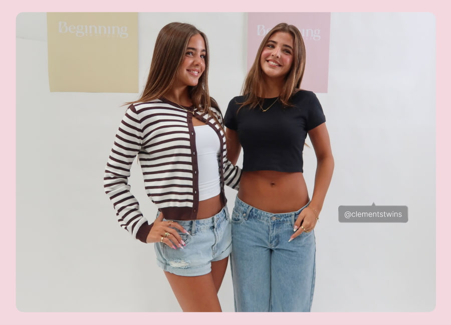 clementstwins wears Lottie Cardigan, Lindsay Shorts, Clara Jeans & Elsa Baby Tee