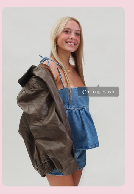 @mia.oglesby5 wears the Ethel Top & Mollie Shorts