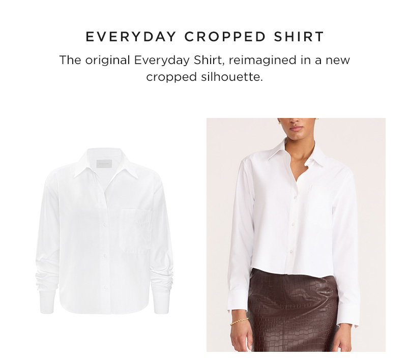 Women's Everyday Cropped White Shirt