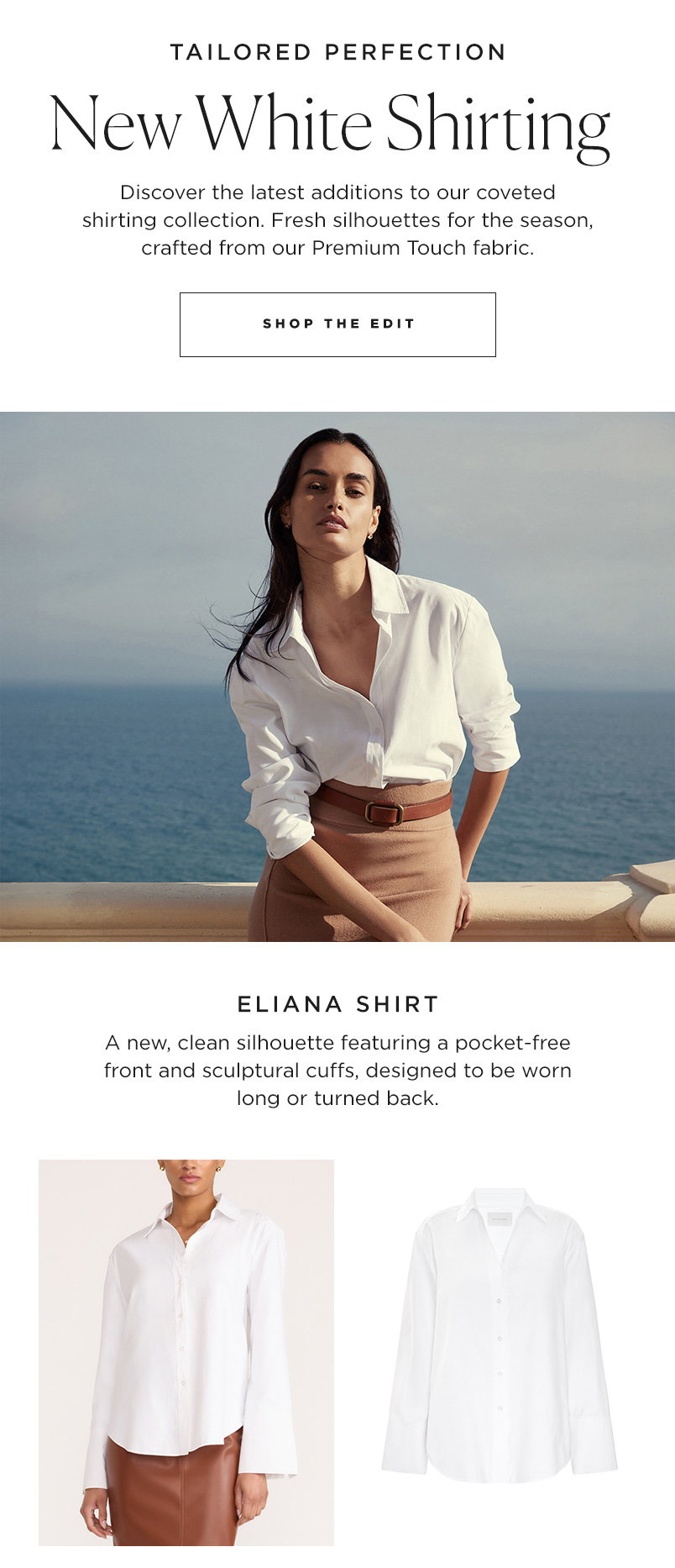 New White Shirting featuring the Eliana Shirt