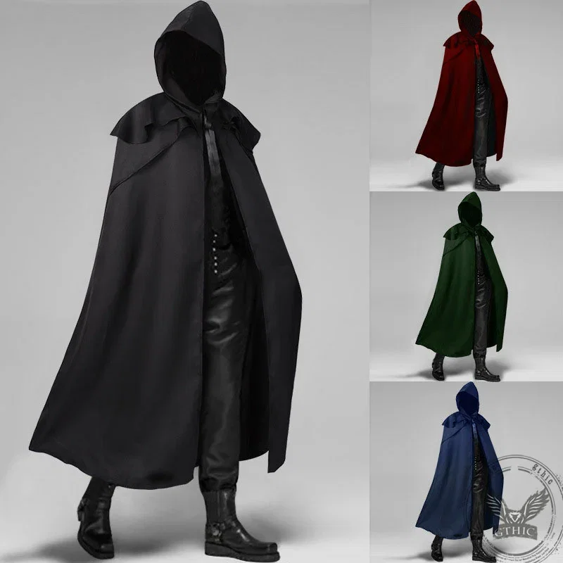 Image of Gothic Wizard Assassin Hooded Cloak