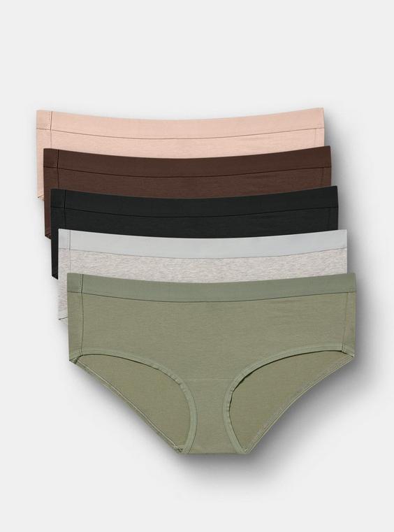 5-Pack Cotton Hipster Panty