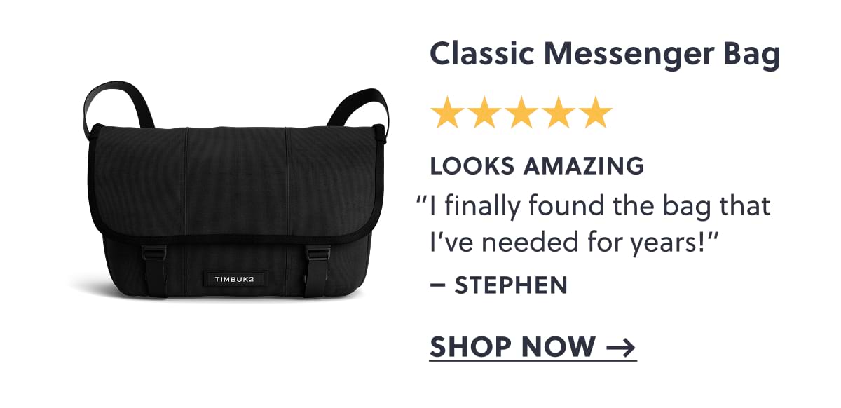 Classic Messenger Bag | Looks Amazing “I finally found the bag that I’ve needed for years!” – Stephen | Shop now →