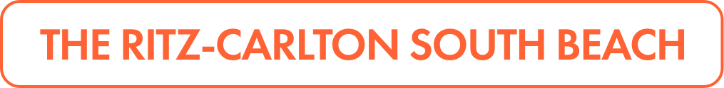 Rectangular banner featuring the text THE RITZ-CARLTON SOUTH BEACH in all caps.