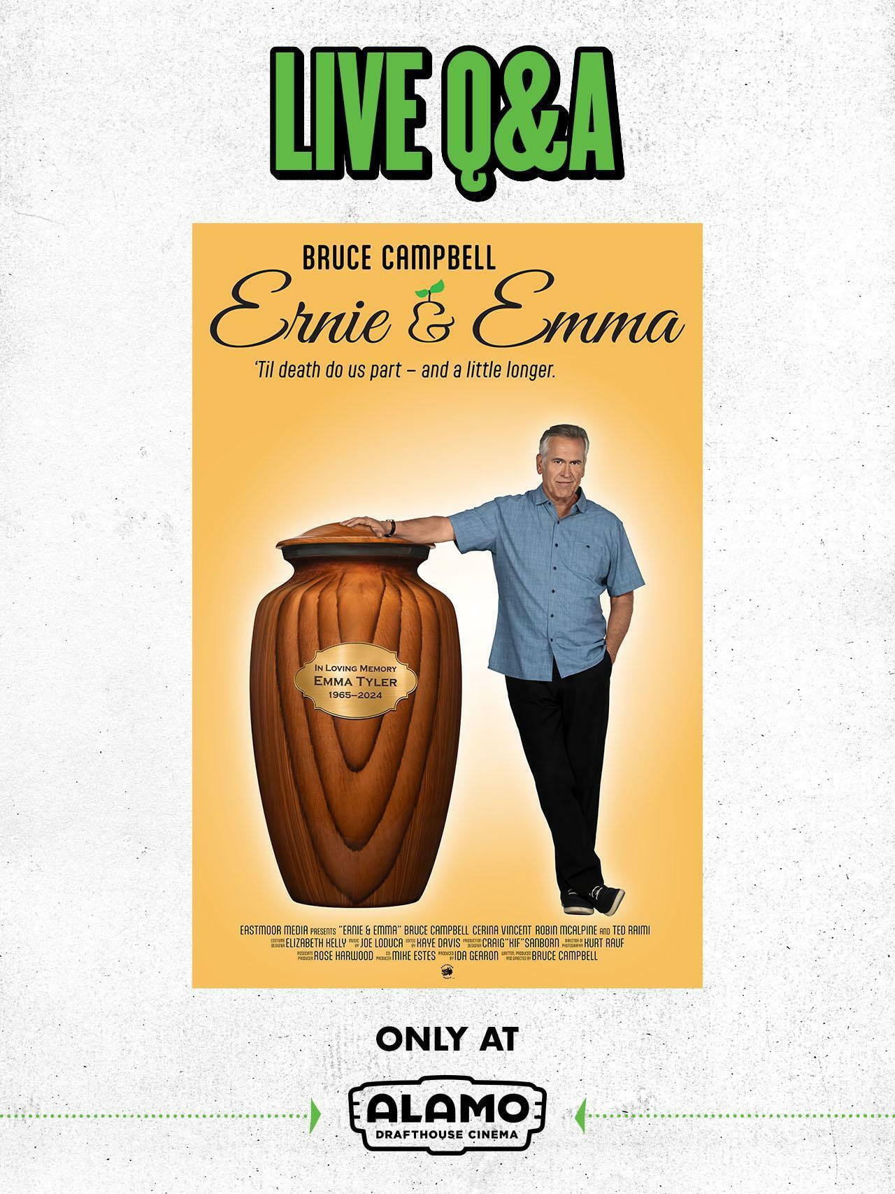 ERNIE & EMMA Live Q&A - - TICKETS ON SALE NOW