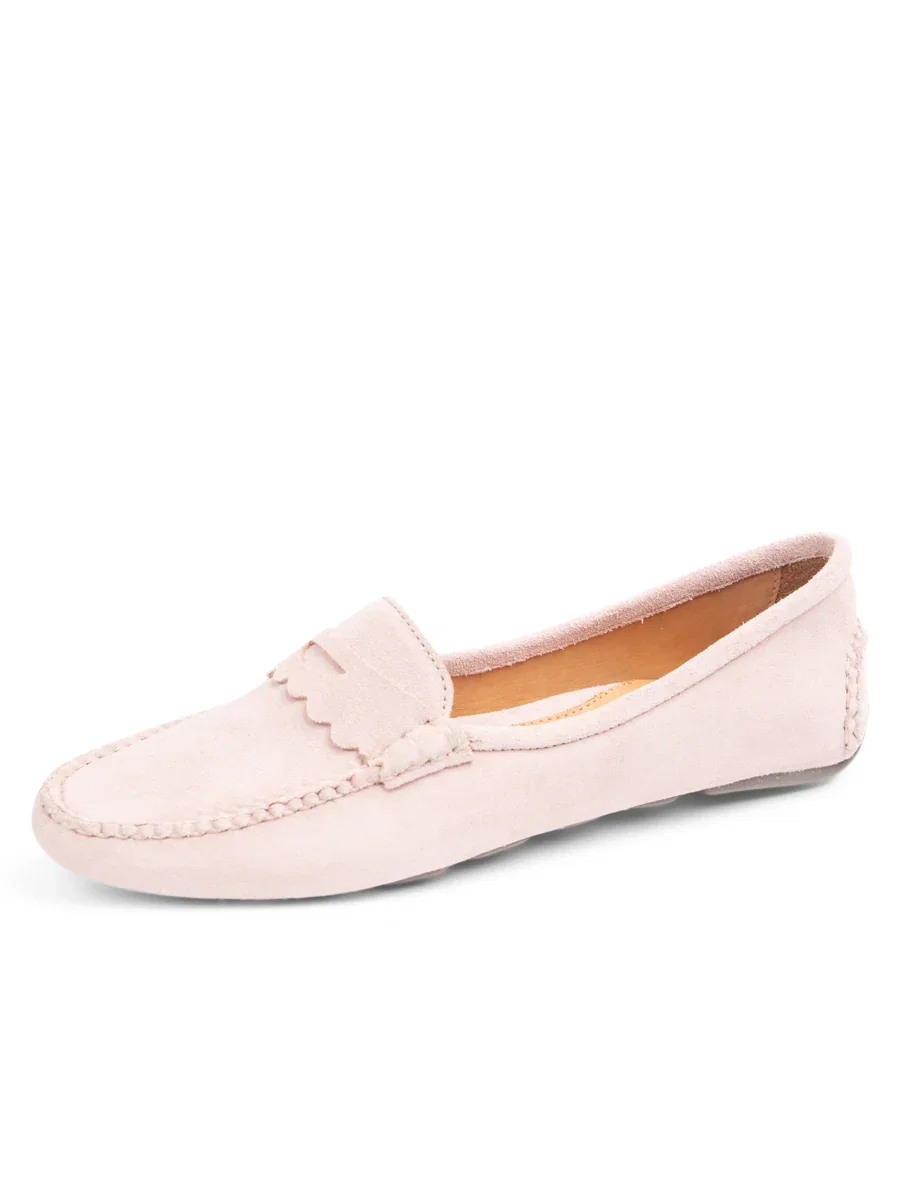 Image of Janet Scalloped Penny Loafer Driving Shoe
