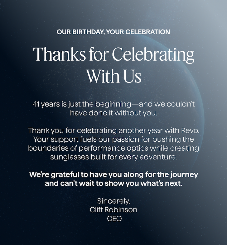 Thanks for Celebrating With Us