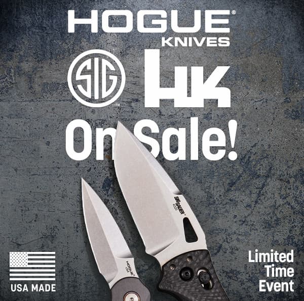 Hogue, SIG Sauer and HK Knives On Sale