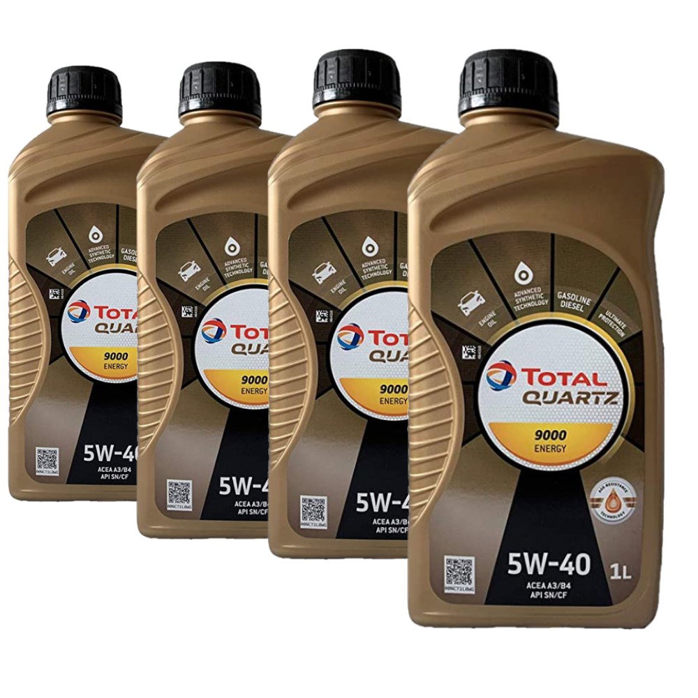 Kit Olio Motore Total Quartz 9000 5W40 Litri 4