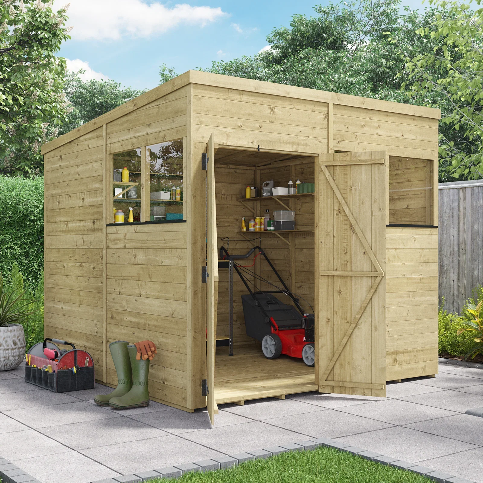 Image of BillyOh Switch Pressure Treated Tongue and Groove Pent Shed
