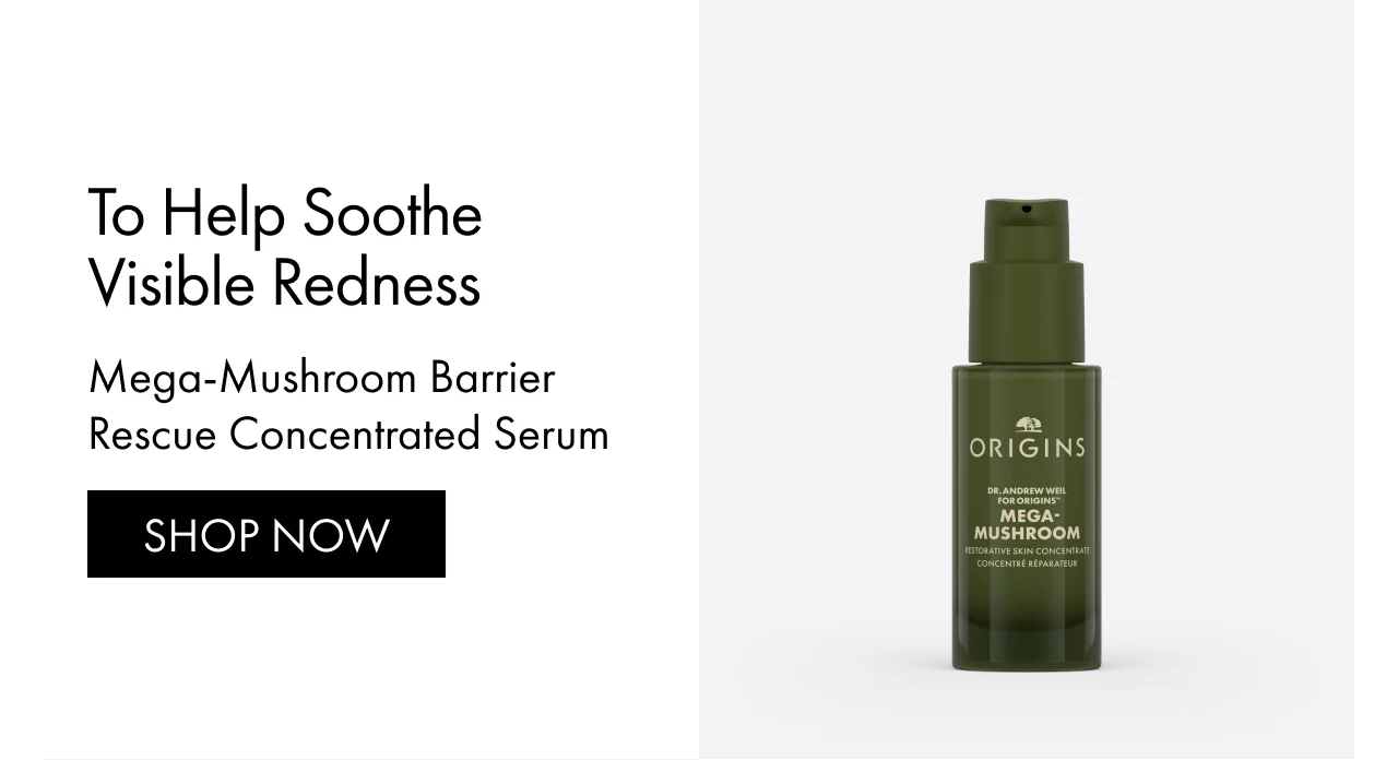 To Help Soothe Visible Redness | Mega-Mushroom Barrier Rescue Concentrated Serum | SHOP NOW