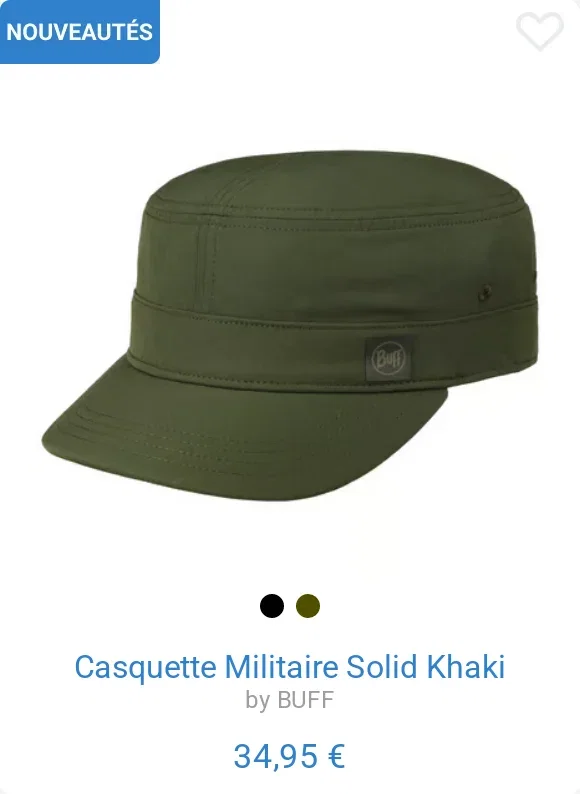 Casquette Militaire Solid Khaki by BUFF