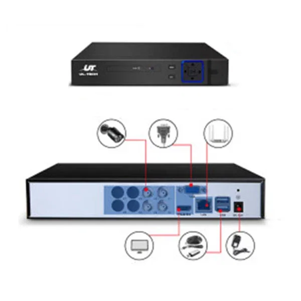 Dvr 1080P Day Night 2Mp Ip 4 Dome Cctv Security Home Camera System