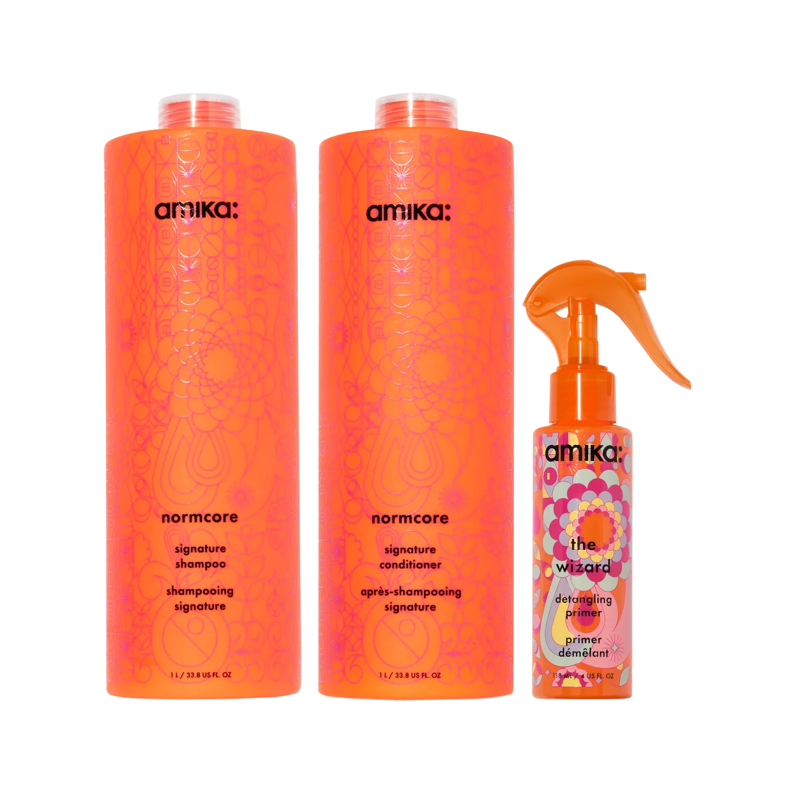 Image of super-sized signature set | normcore nourishing shampoo + conditioner + the wizard detangling primer