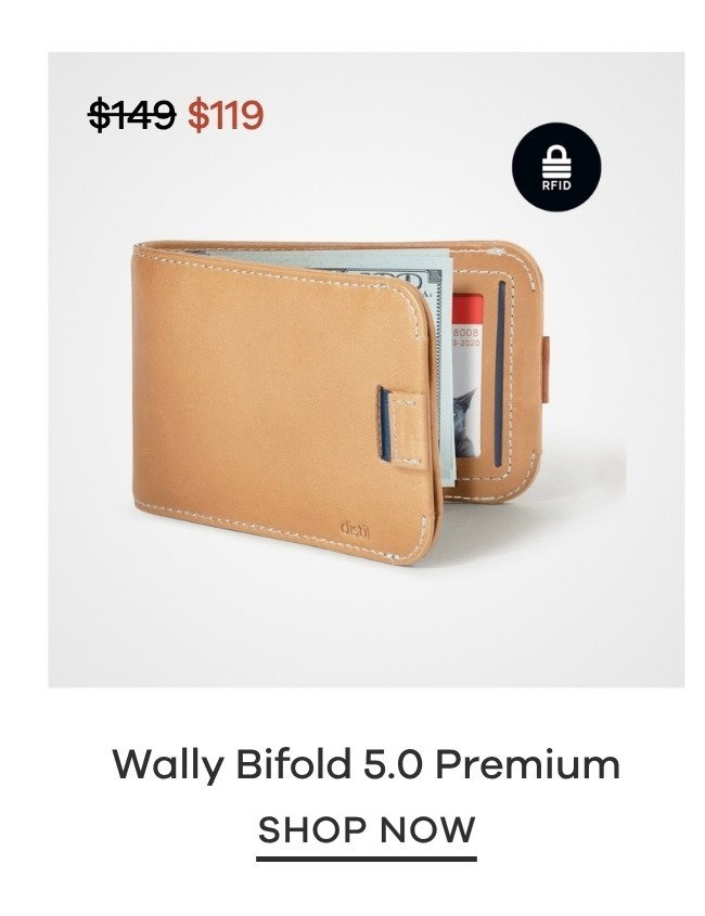 shop wally bifold 5.0 premium