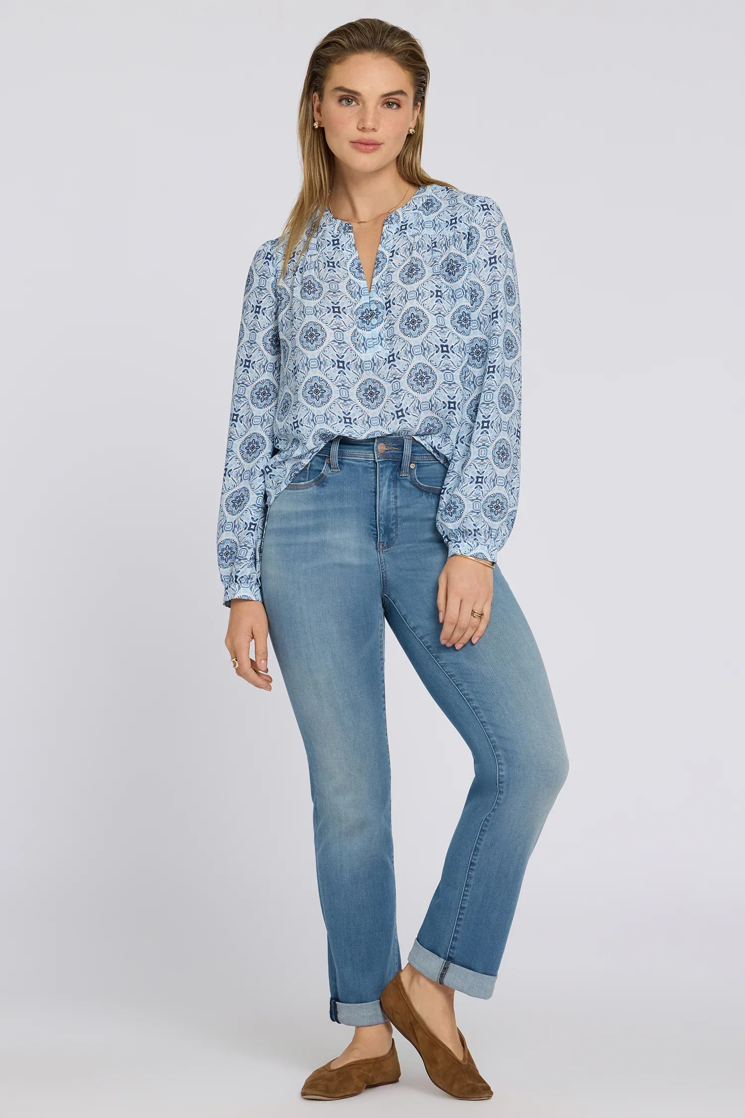 Image of Marilyn Straight Jeans - Port Sea