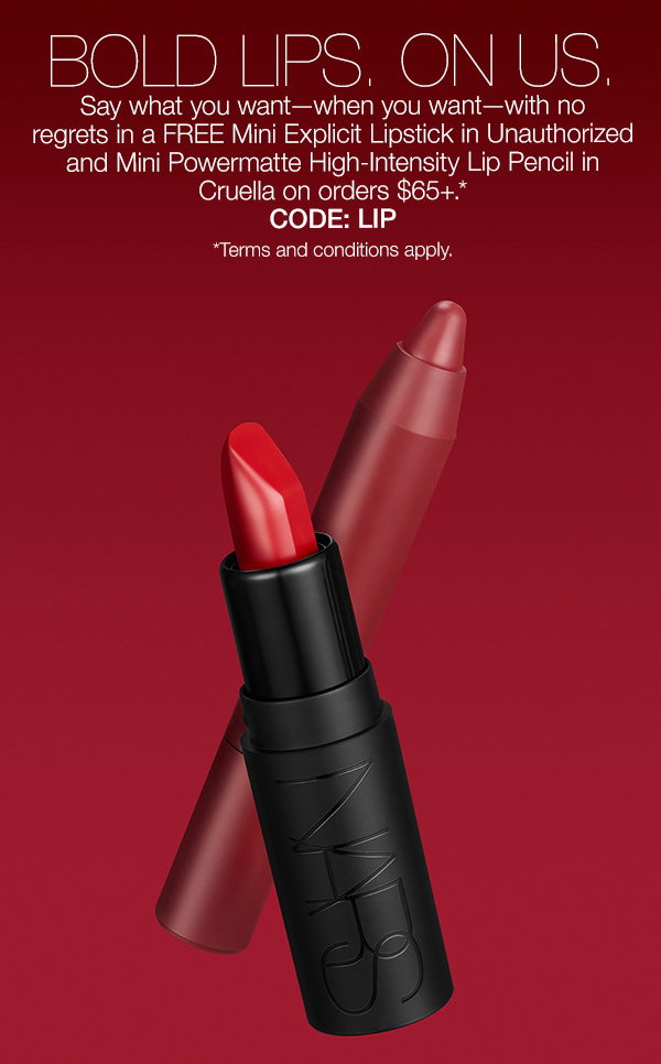Slot 3: Enjoy a FREE Mini Explicit Lipstick and Mini Powermatte High-Intensity Lip Pencil on orders $65+.*