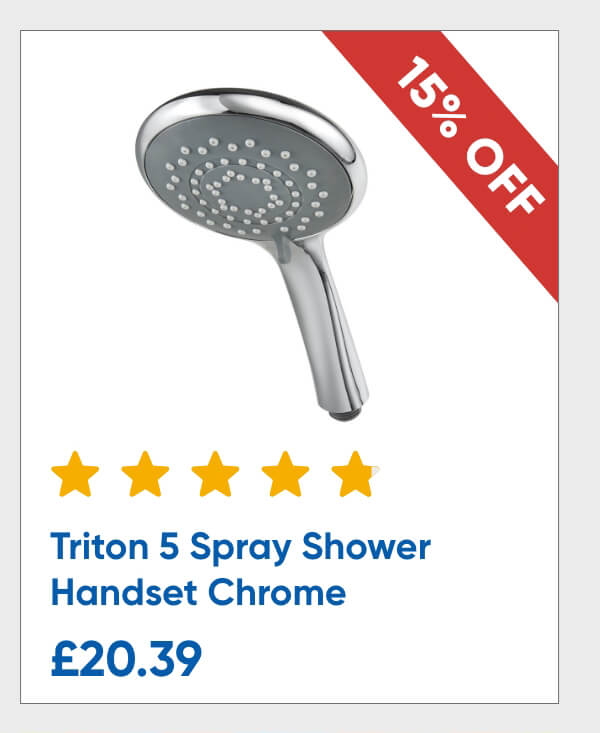 Triton 5 Spray Shower Handset Chrome