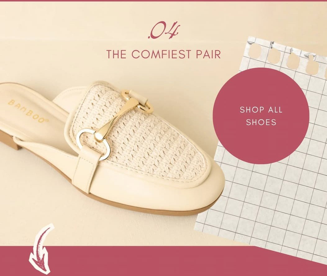 "The comfiest pair. Shop All Shoes."