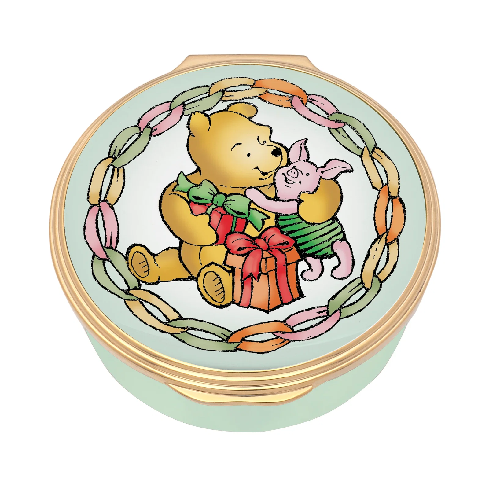 Image of Winnie-the-Pooh "A Little Hug" Enamel Box