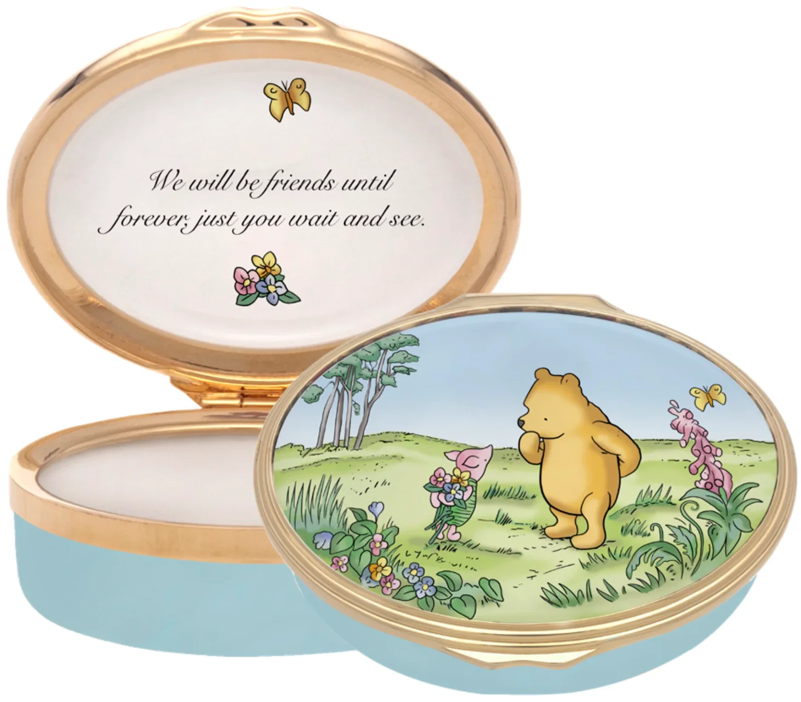 Image of Winnie-the-Pooh "Friends Forever" Enamel Box