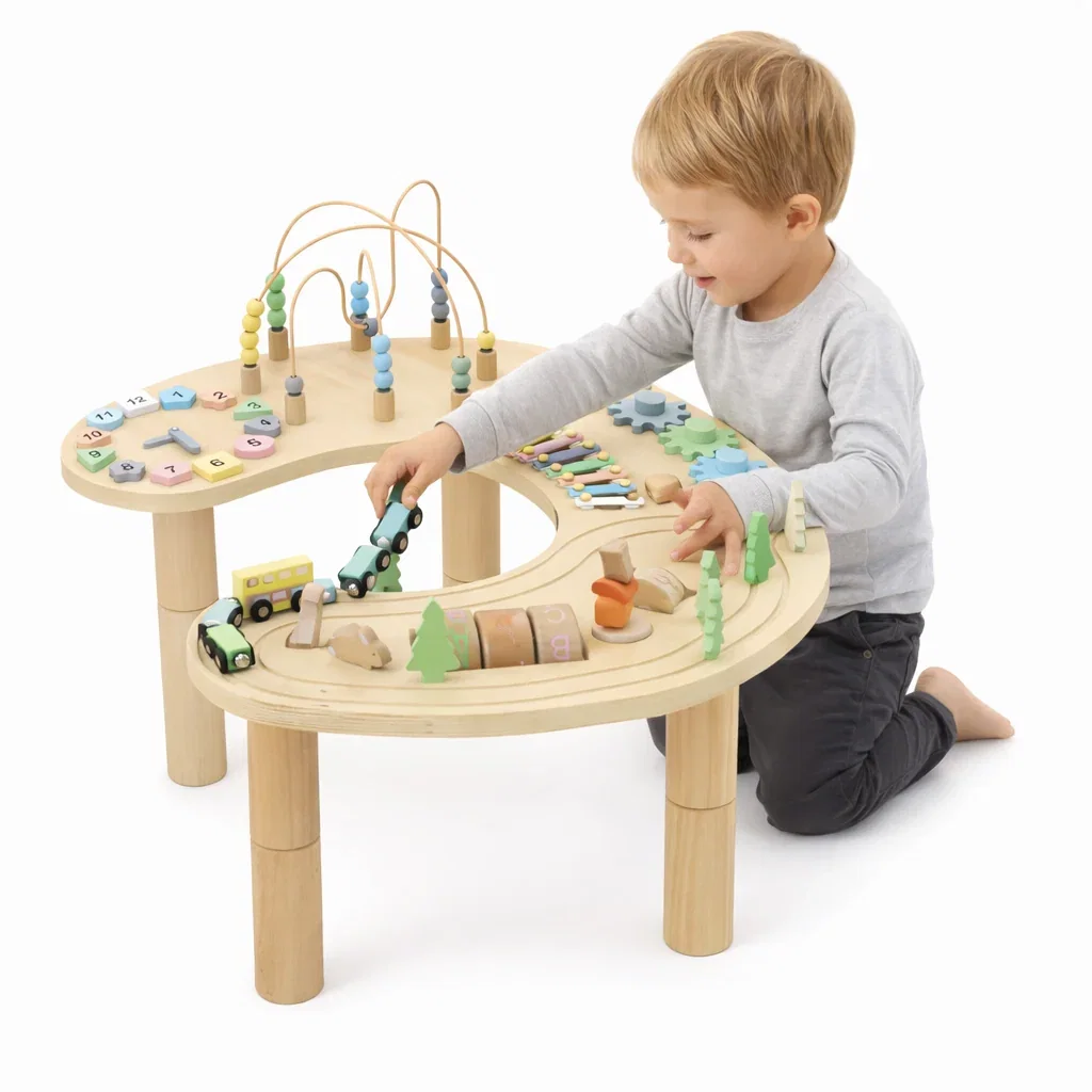 Image of Wooden Multi-Activity Sensory Play Table