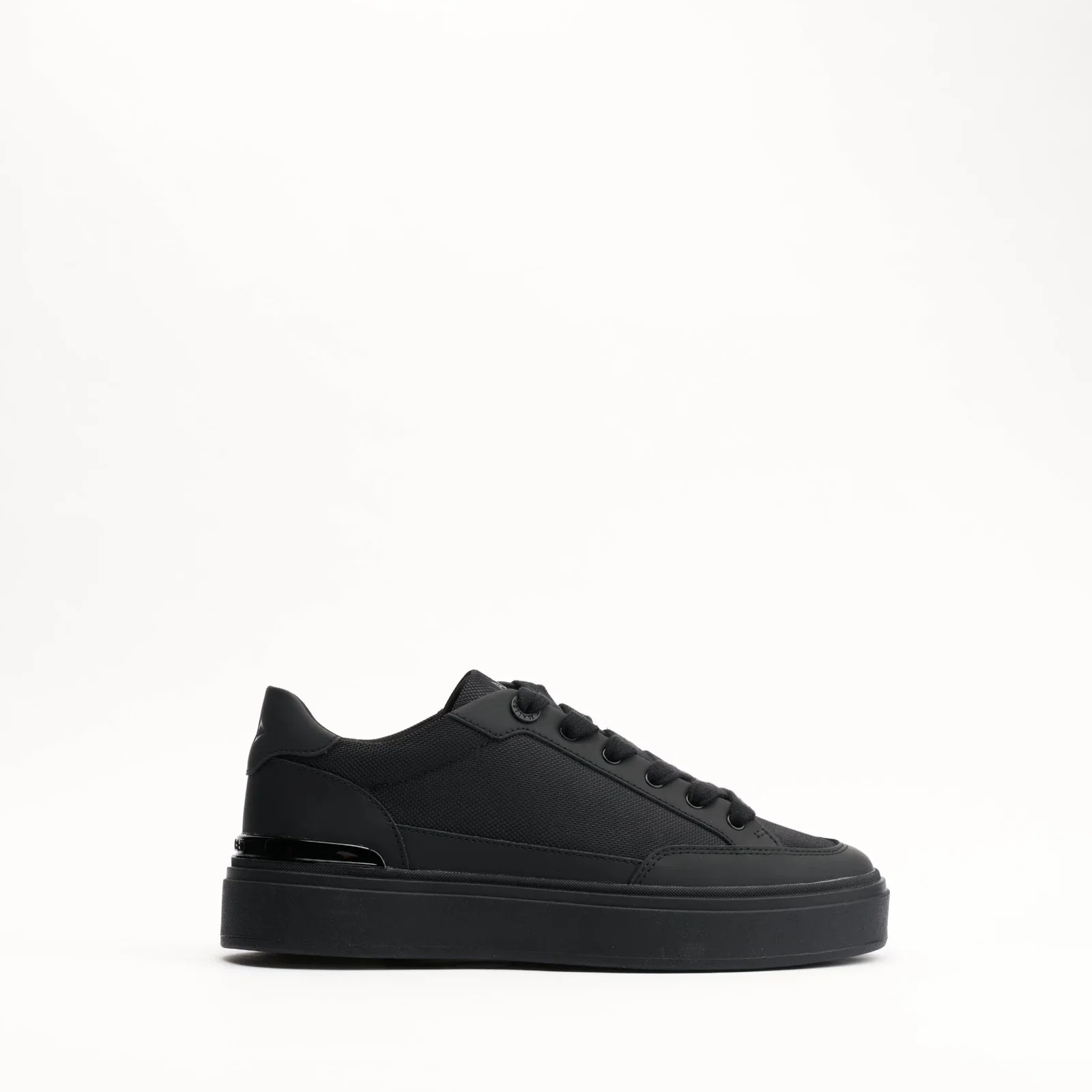 Image of MALLET Lansbury Men's Black Leather & Nylon Trainers