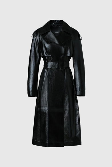 CARMELA Leather Trench with Belt
