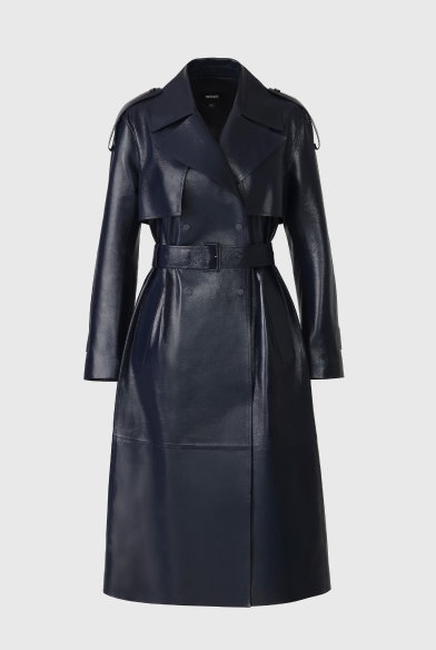 CARMELA Leather Trench with Belt