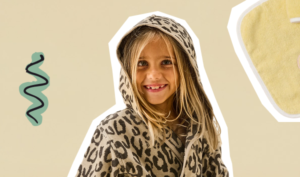 kid in bathrobe