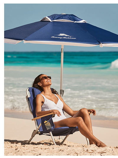 Tommy Bahama Easy-Set-Up Umbrella with ANCHORX™