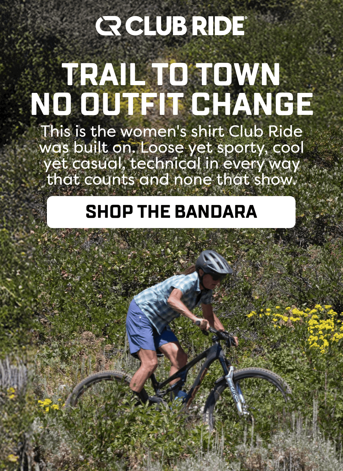 This is the women's shirt Club Ride was built on. Loose yet sporty, cool yet casual, technical in every way that counts and none that show.