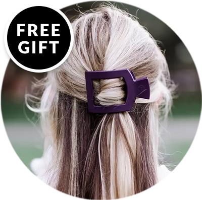 Burgundy Bliss Medium Flat Square Hair Clip