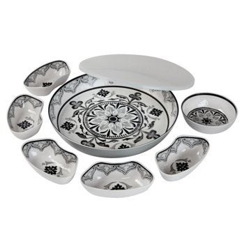 7-piece Melamine Lazy Susan with Cover