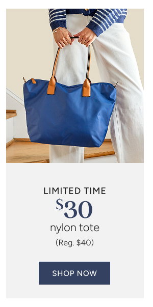 Nylon Tote Special Price $30 (reg. $40)