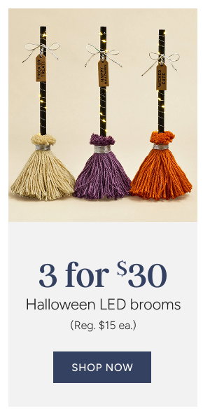 Halloween LED Broom Decor Special Price 3 for $30 (reg. $15 ea)
