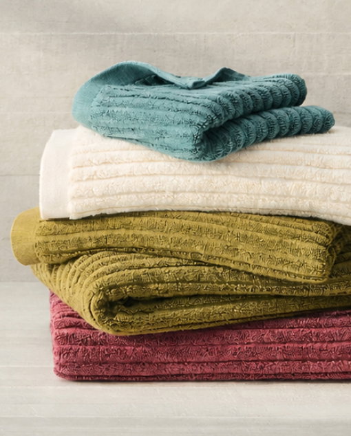 Australian Cotton ribbed bath towel