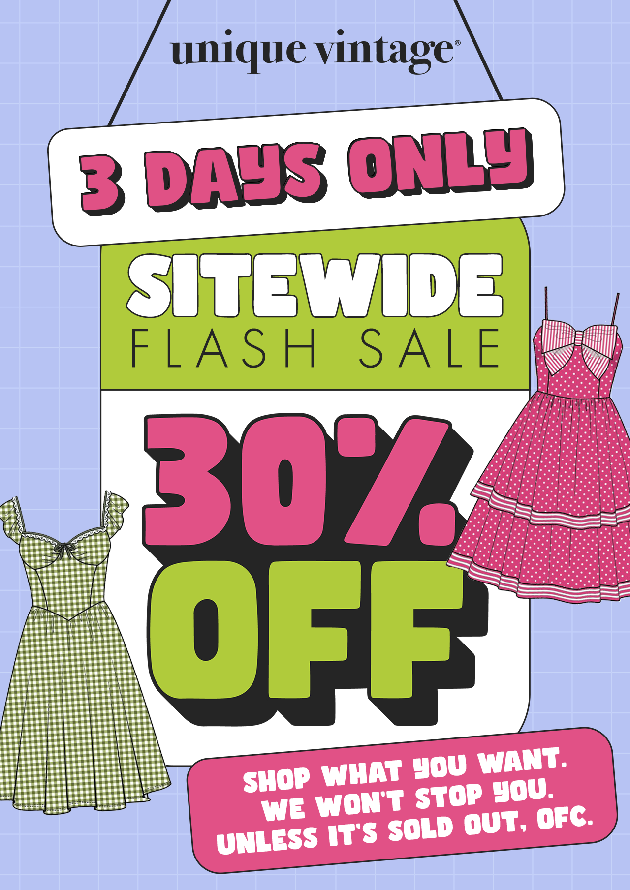 3 Days Only - 30% Off Sitewide