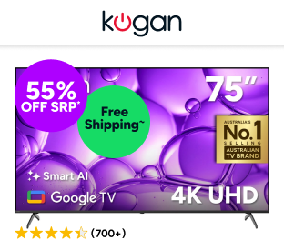 Kogan 75" LED 4K Smart AI Google TV Product Image