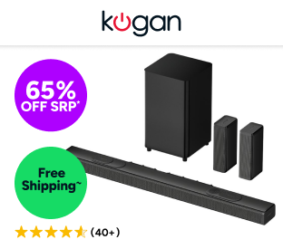Kogan 9.1.4 Channel Dolby Atmos Soundbar with Wireless Subwoofer & Rear Speakers Product Image