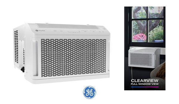 Profile ClearView Inverter 10,300BTU Smart Window Air Conditioner, White