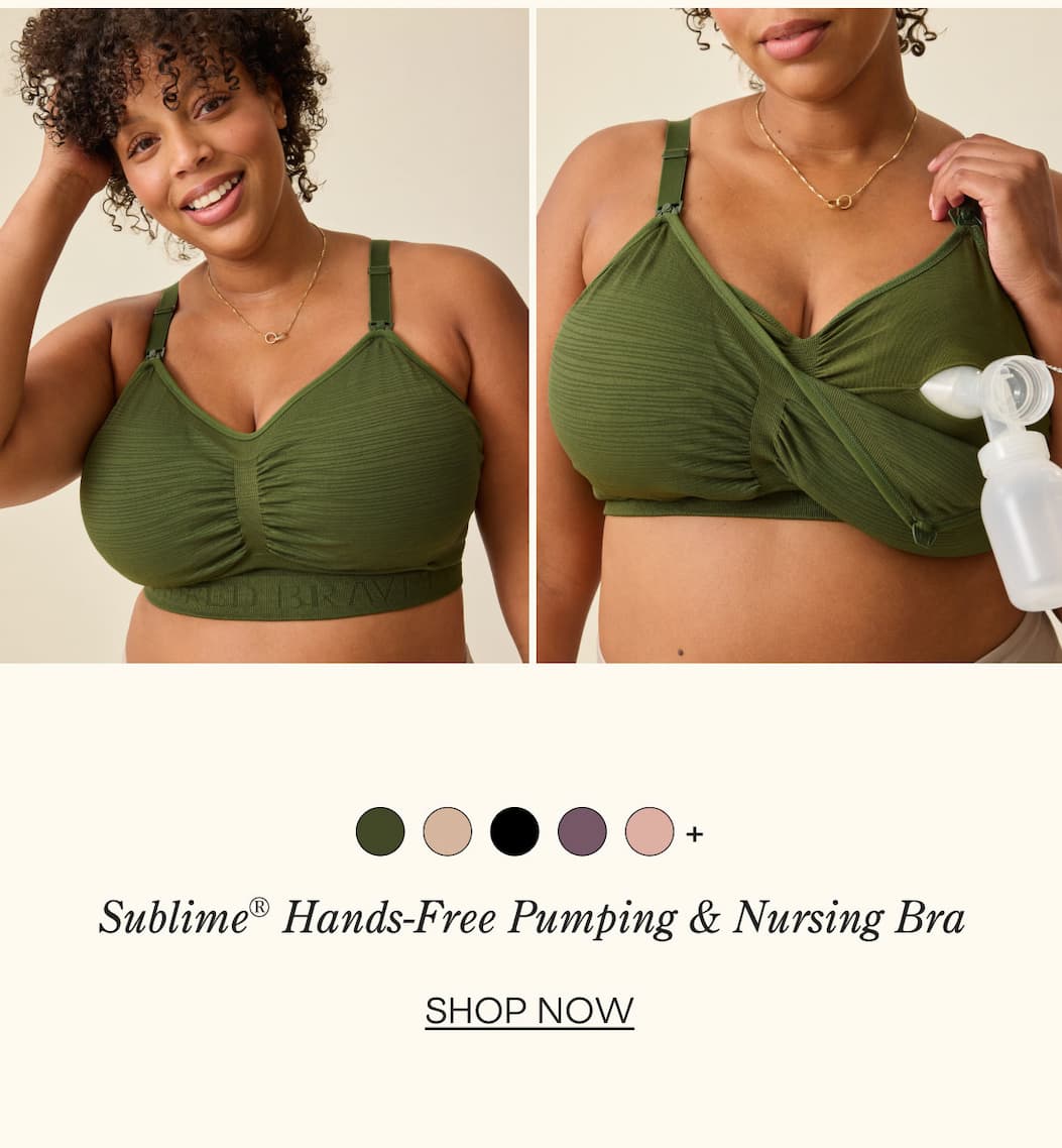 Sublime Hands Free Pumping & Nursing Bra in Deep Olive