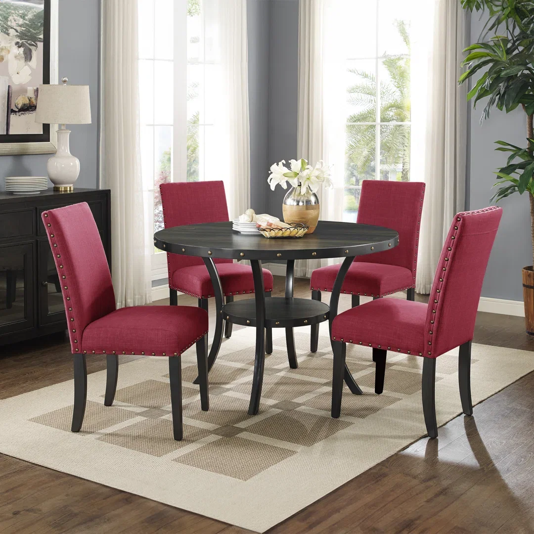 Carliana 4-Person Solid Wood Dining Set