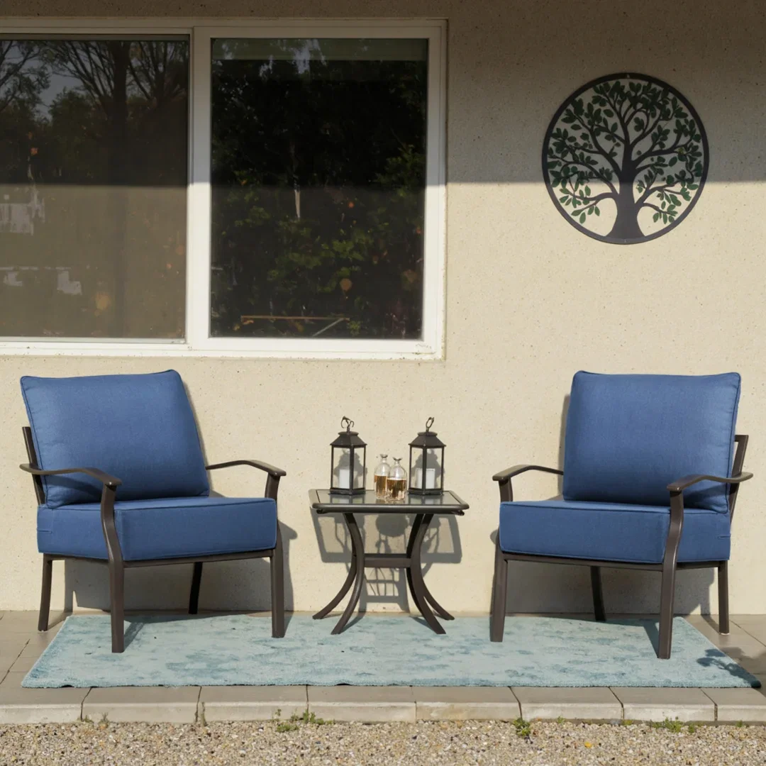 Deb Weather-Resistant Polyester Seat and Back Cushion Set
