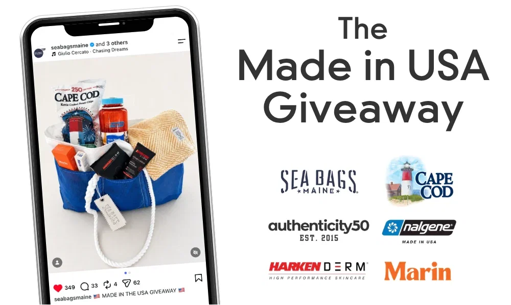 The Made in USA Giveaway: with Sea Bags, Cape Cod Chips, Authenticity50, Nalgene, Harken Dem, and Marin.