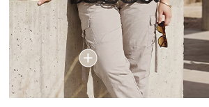 Cargobroek, utility-style, elastische tailleband, cargozakken