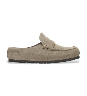 Zuecos de Piel Naples Wrapped (Ajuste Estrecho) taupe