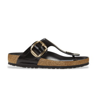 Sandalias de Piel Gizeh Big Buckle (Ajuste Regular) negro
