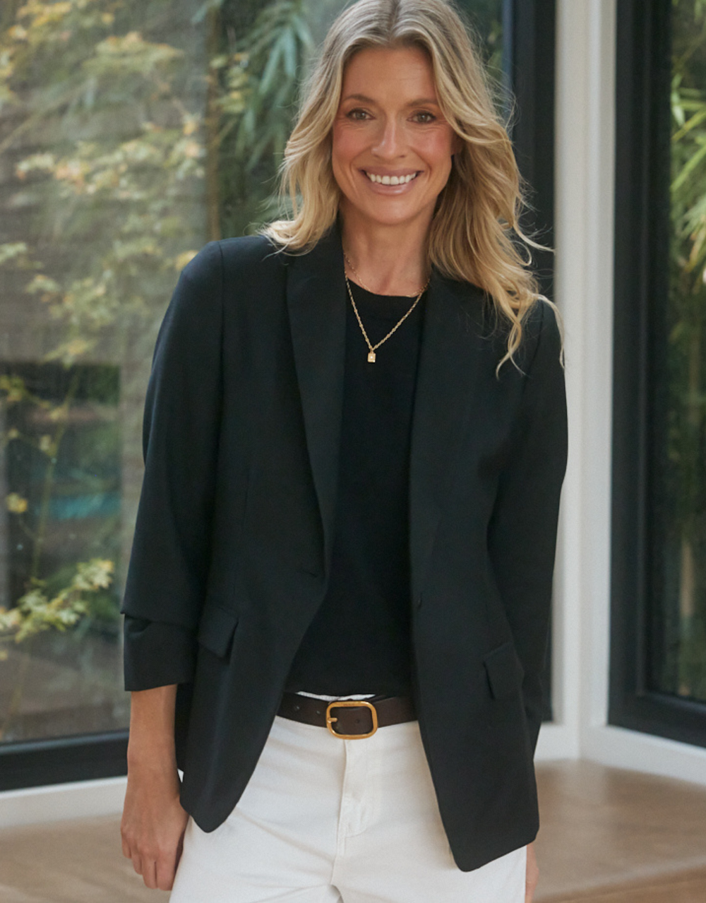 Classic Wool Blazer - Black
